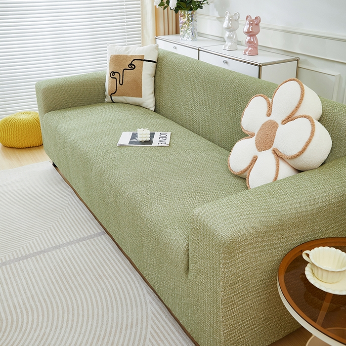 91家纺网 家纺一手货源 找家纺 （总）丝绮鹿 2024新款仿麻雪尼尔系列大三人沙发套