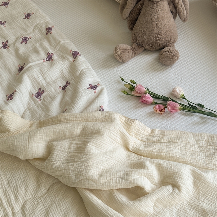 91家纺网 家纺一手货源 找家纺 （总）洋铭区 2024新花型皱皱纱毛巾绣夏被