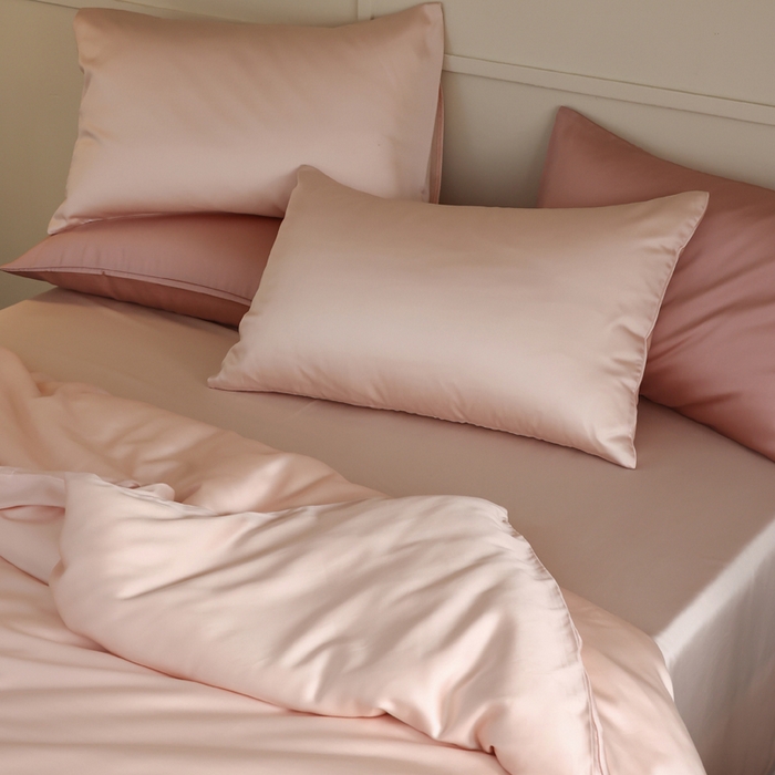 91家纺网 家纺一手货源 找家纺 轩和 2025新款A类LF兰精天丝套件 告白粉