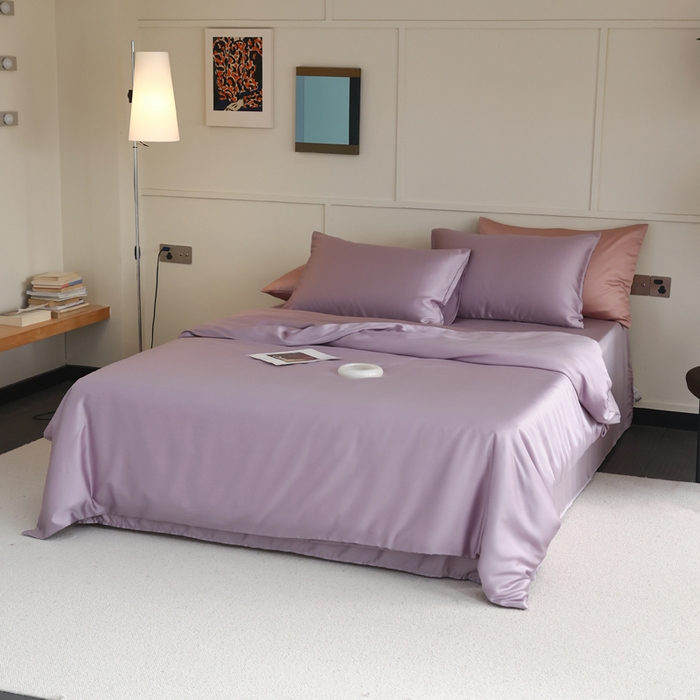 91家纺网 家纺一手货源 找家纺 轩和 2025新款A类LF兰精天丝套件 香气紫