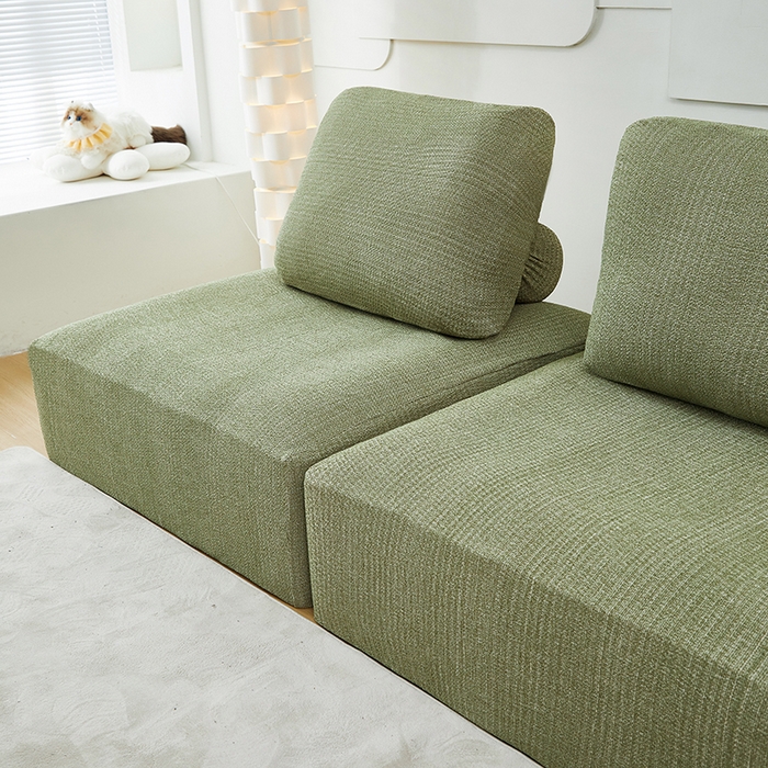 91家纺网 家纺一手货源 找家纺 （总）丝绮鹿 2024新款仿麻雪尼尔系列模块方块沙发套