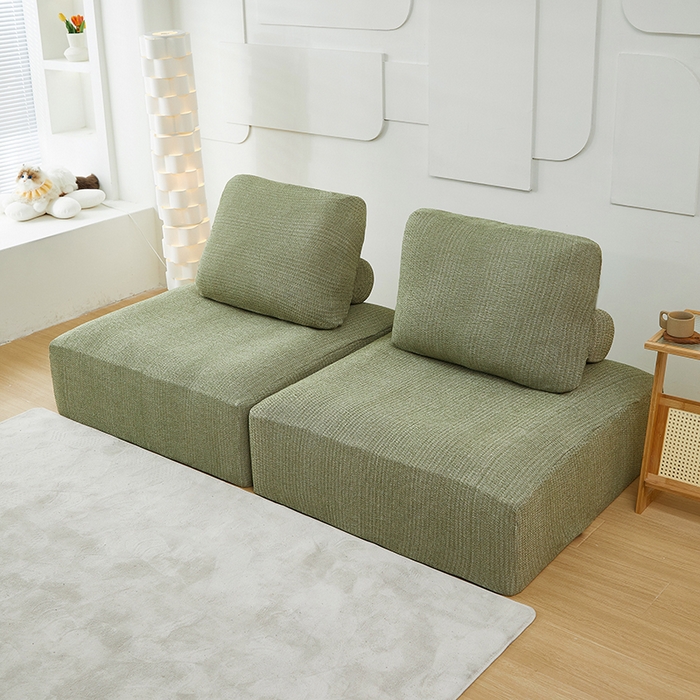 91家纺网 家纺一手货源 找家纺 （总）丝绮鹿 2024新款仿麻雪尼尔系列模块方块沙发套