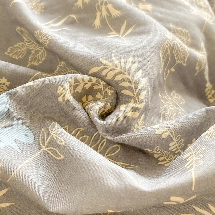 91家纺网 家纺一手货源 找家纺 爵仕家纺 2025小清新风格双层纱纯棉四件套 繁花似锦