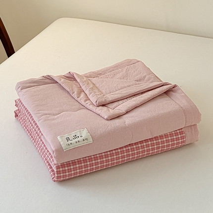91家纺网 家纺一手货源 找家纺 （总）源舜家纺 2025新款全棉色织水洗棉夏被 春秋被
