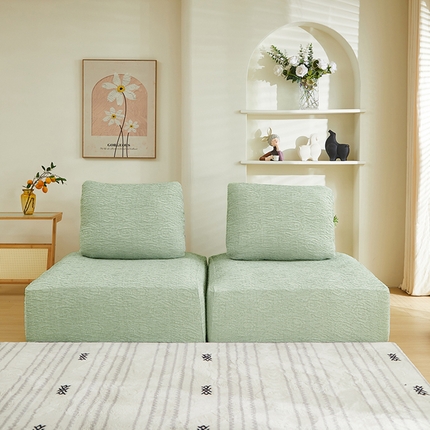 91家纺网 家纺一手货源 找家纺 （总）丝绮鹿2024新款梭织浮雕云纱纹系列-模块方块沙发套