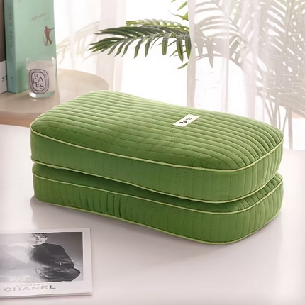 91家纺网 家纺一手货源 找家纺 （总）宇诺家纺 2025新款全棉韩式砂洗棉荞麦枕头单人成人家用硬枕护颈椎助睡眠枕芯