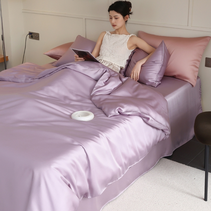 91家纺网 家纺一手货源 找家纺 轩和 2025新款A类LF兰精天丝套件 香气紫