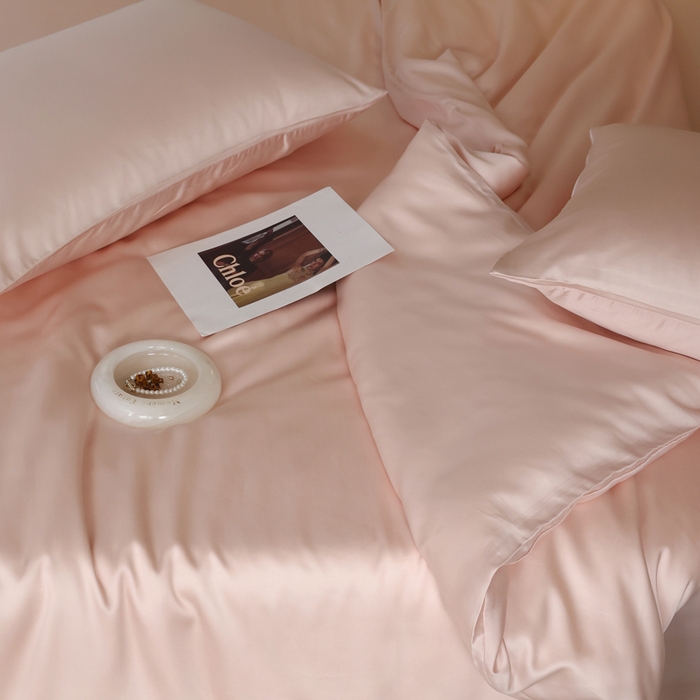 91家纺网 家纺一手货源 找家纺 轩和 2025新款A类LF兰精天丝套件 告白粉