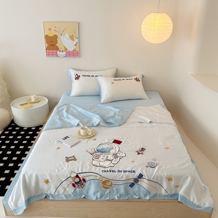 91家纺网 家纺一手货源 找家纺 （总）西西家居 2024新款60支兰精天丝宇航员儿童夏被