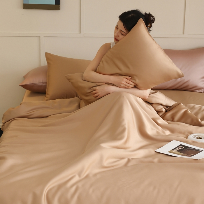 91家纺网 家纺一手货源 找家纺 轩和 2025新款A类LF兰精天丝套件 拿铁咖