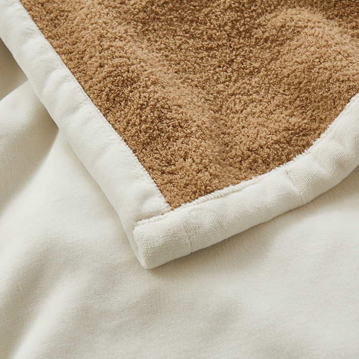 91家纺网 家纺一手货源 找家纺 馨米莱家纺 2024新款250G牛奶绒毛毯系列 驼色