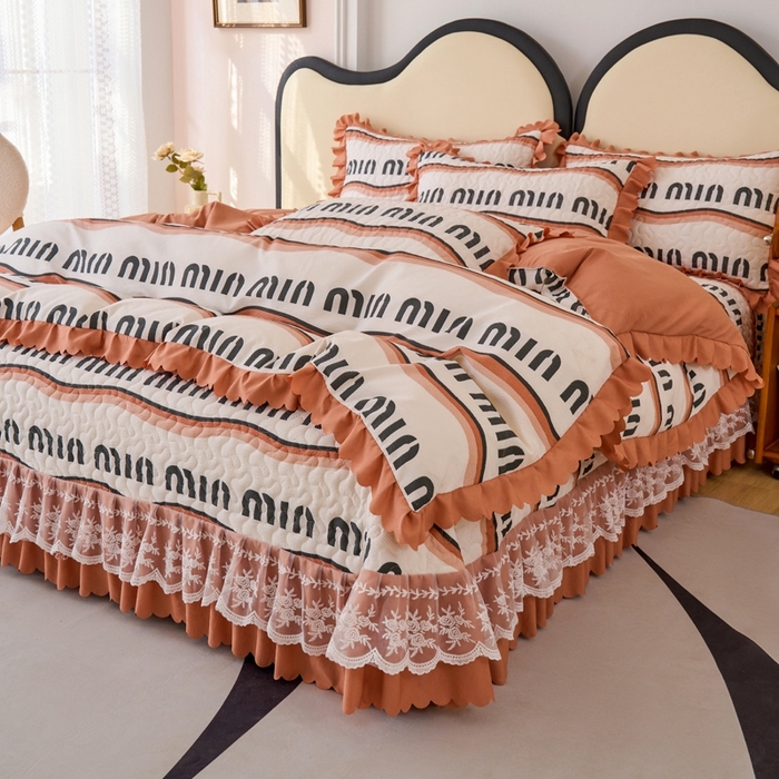 91家纺网 家纺一手货源 找家纺 美莱家纺 2024爆款蕾丝床盖三件套四件套【被套款】 时尚英伦