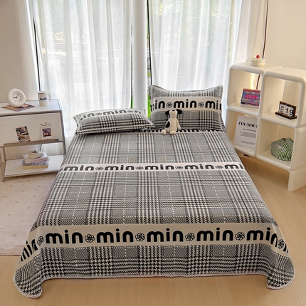 91家纺网 家纺一手货源 找家纺 新印象 2025新款花边老粗布床单款床笠款三件套 米兰