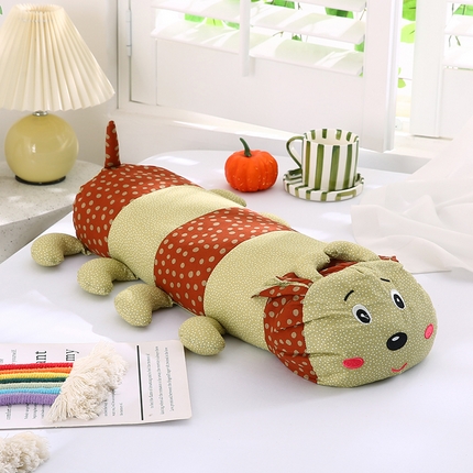 91家纺网 家纺一手货源 找家纺 （总）蔻眠 2024新款毛毛虫全棉卡通儿童荞麦枕头成人枕芯