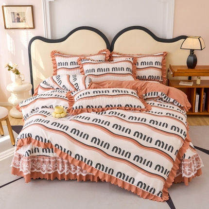 美莱家纺 2024爆款蕾丝床盖三件套四件套【被套款】 时尚英伦