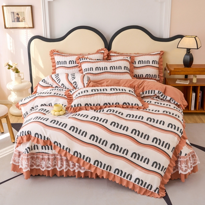 91家纺网 家纺一手货源 找家纺 美莱家纺 2024爆款蕾丝床盖三件套四件套【被套款】 时尚英伦