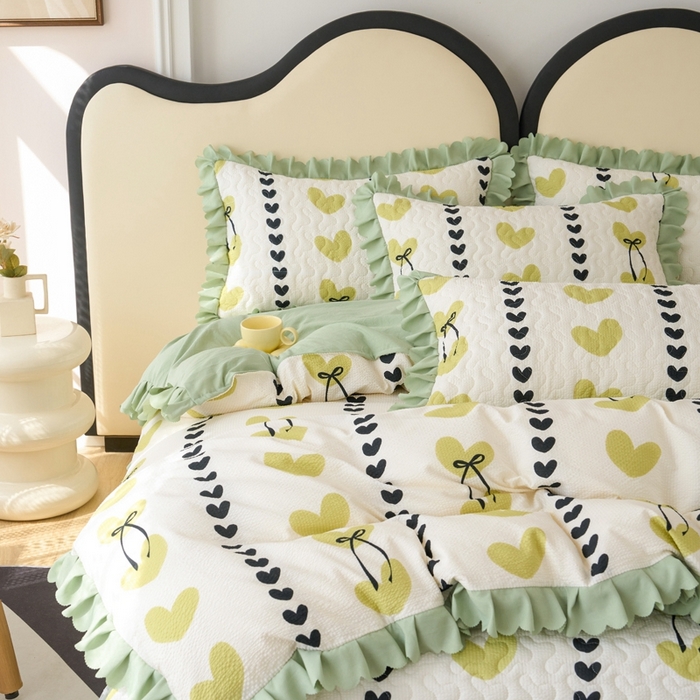 91家纺网 家纺一手货源 找家纺 美莱家纺 2024爆款蕾丝床盖三件套四件套【被套款】 春风里