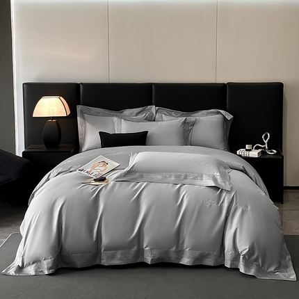 家居1号家纺 2024新款新疆长绒棉四件套-华尔兹系列 华尔兹-绅士灰