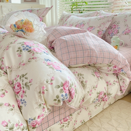 91家纺网 家纺一手货源 找家纺 （总）凌鼎 2025新款13070全棉印花款四件套