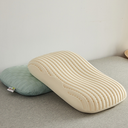 鼎盛乳胶 2025新款华夫格乳胶蛋糕枕60*38*11 薄荷绿