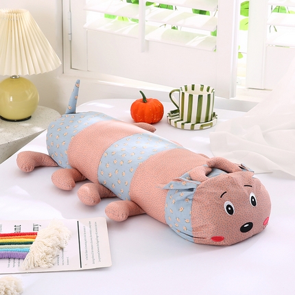 91家纺网 家纺一手货源 找家纺 （总）蔻眠 2024新款毛毛虫全棉卡通儿童荞麦枕头成人枕芯