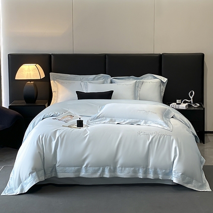 家居1号家纺 2024新款新疆长绒棉四件套-华尔兹系列 华尔兹-水兰