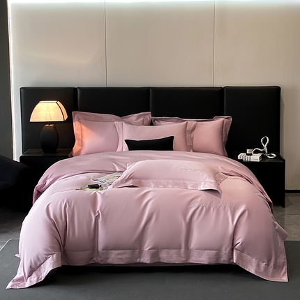 家居1号家纺 2024新款新疆长绒棉四件套-华尔兹系列 华尔兹-豆沙