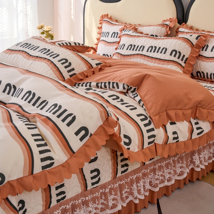 91家纺网 家纺一手货源 找家纺 美莱家纺 2024爆款蕾丝床盖三件套四件套【被套款】 时尚英伦