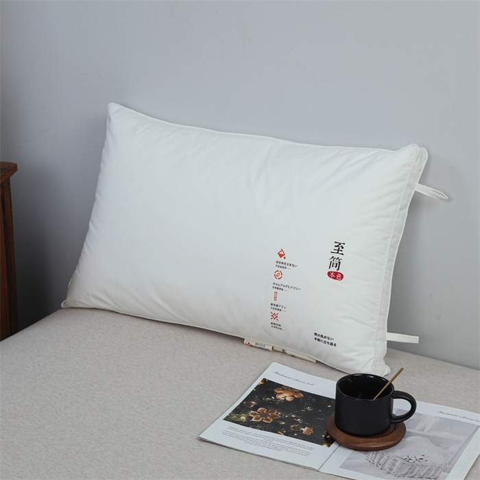 91家纺网 家纺一手货源 找家纺 （总）蔻眠 2024新款至简全棉喷气防羽布洒店枕芯枕头