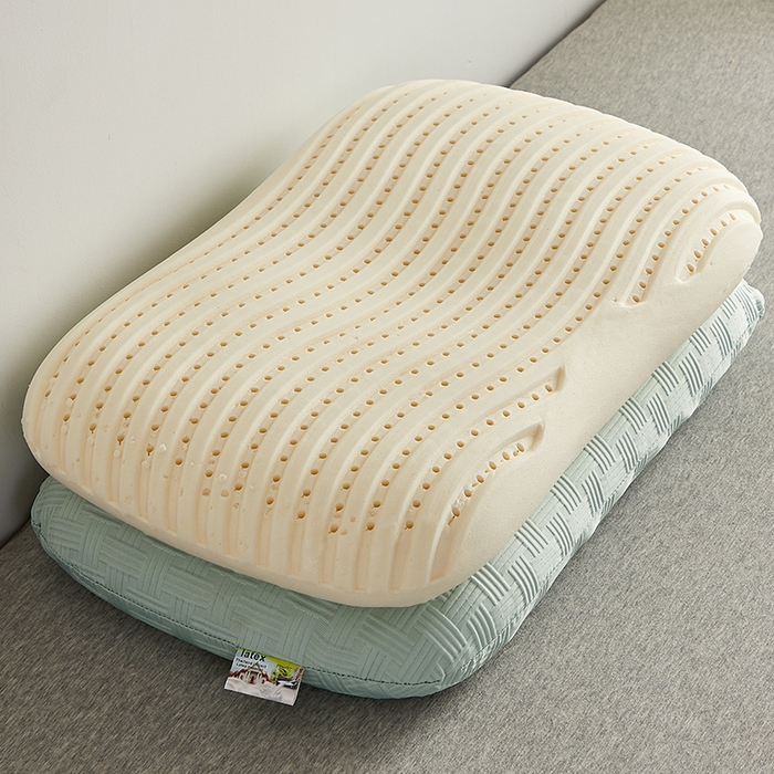 91家纺网 家纺一手货源 找家纺 鼎盛乳胶 2025新款华夫格乳胶蛋糕枕60*38*11 薄荷绿