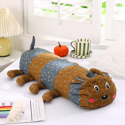 91家纺网 家纺一手货源 找家纺 （总）蔻眠 2024新款毛毛虫全棉卡通儿童荞麦枕头成人枕芯