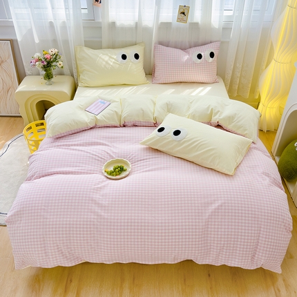 （总）颜选 2024新款亲肤舒适水洗棉四件套-大眼睛系列