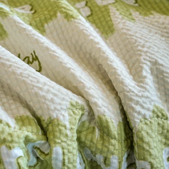 91家纺网 家纺一手货源 找家纺 美莱家纺 2024新款软糯泡泡棉蕾丝床盖床盖四件套单品系列-床盖夏被四件套 郁金香