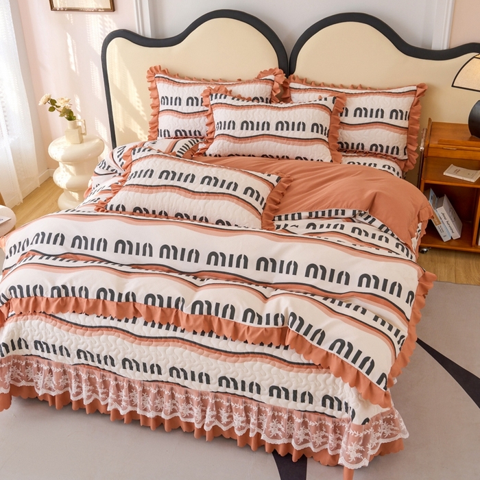 91家纺网 家纺一手货源 找家纺 美莱家纺 2024爆款蕾丝床盖三件套四件套【被套款】 时尚英伦