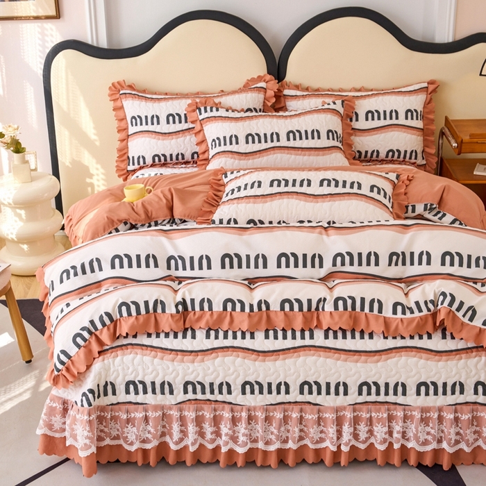 91家纺网 家纺一手货源 找家纺 美莱家纺 2024爆款蕾丝床盖三件套四件套【被套款】 时尚英伦