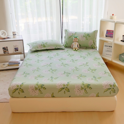 91家纺网 家纺一手货源 找家纺 新印象 2025新款花边老粗布床单款床笠款三件套 花韵