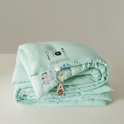 易博被业 热卖华夫格被被子被芯-泡泡 泡泡绿