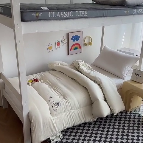 91家纺网 家纺一手货源 找家纺 （总）招财狼家纺  2024新款水洗磨毛学生大豆被夏被春秋被多被芯被子