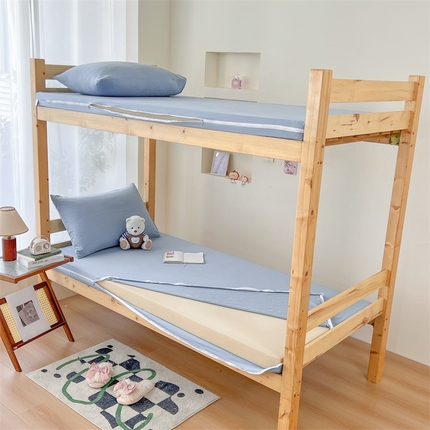 91家纺网 家纺一手货源 找家纺 （总）多品 2024新款水洗棉皱皱纱学生宿舍床垫套床褥套