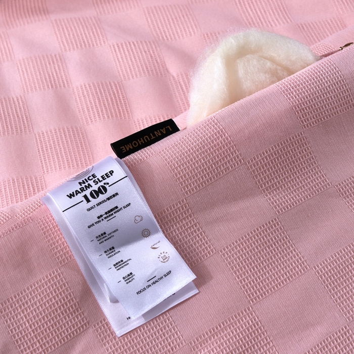 91家纺网 家纺一手货源 找家纺 朴罗 （ 原岚图） 2024新款全棉提花大豆被 粉色大豆被