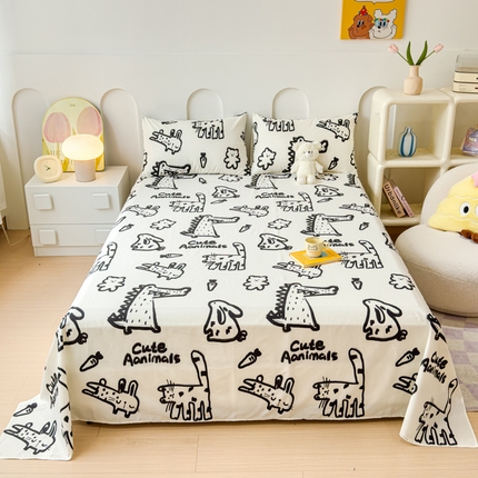 91家纺网 家纺一手货源 找家纺 （总）感遇家纺 2024新款纯棉床单床笠枕套