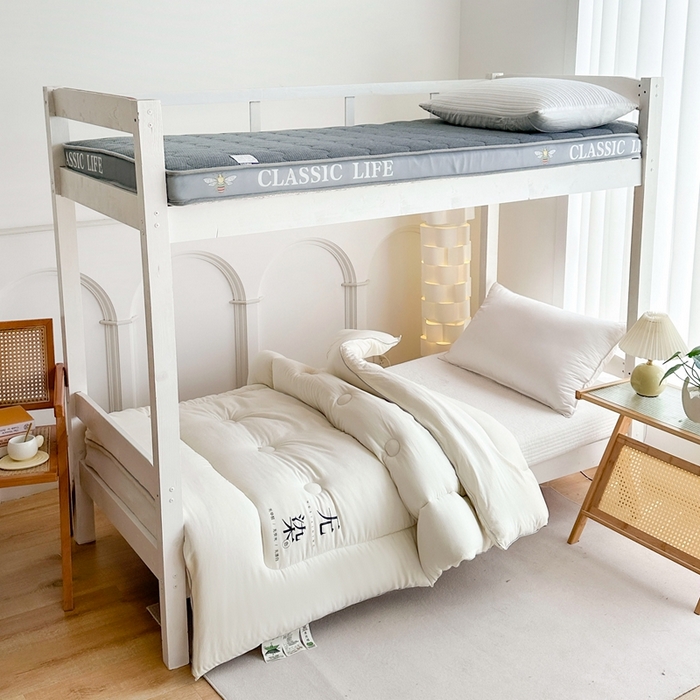 91家纺网 家纺一手货源 找家纺 招财狼家纺  2024新款水洗磨毛学生大豆被夏被春秋被多被芯被子 无染 米黄