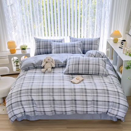 世爵 2024新款12868全棉印花四件套 伯格灰