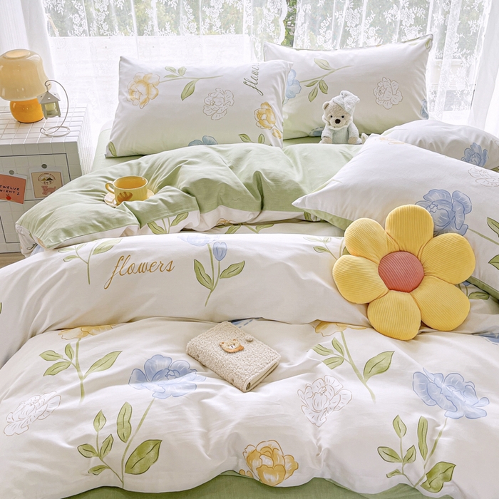 91家纺网 家纺一手货源 找家纺 世爵 2024新款12868全棉印花四件套 静看花颜