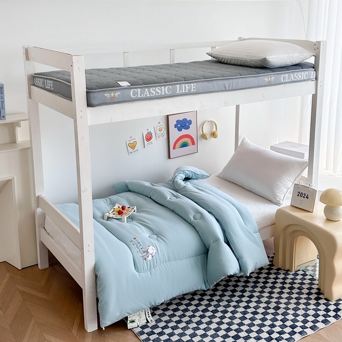 91家纺网 家纺一手货源 找家纺 羽涵家纺 2024新款10A抗菌10A抗菌水洗磨毛学生大豆被夏被春秋被冬被芯被子 棉麻大豆被 水兰