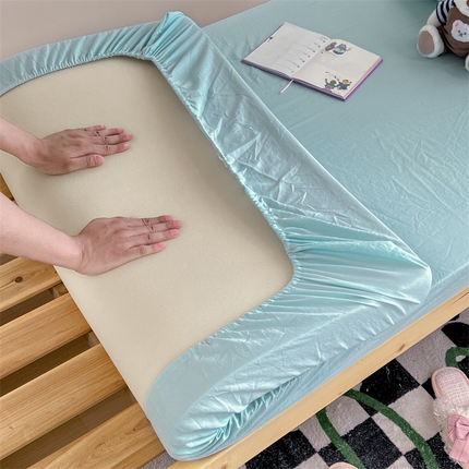 91家纺网 家纺一手货源 找家纺 （总）多品 2024新款水洗棉皱皱纱学生宿舍单床笠