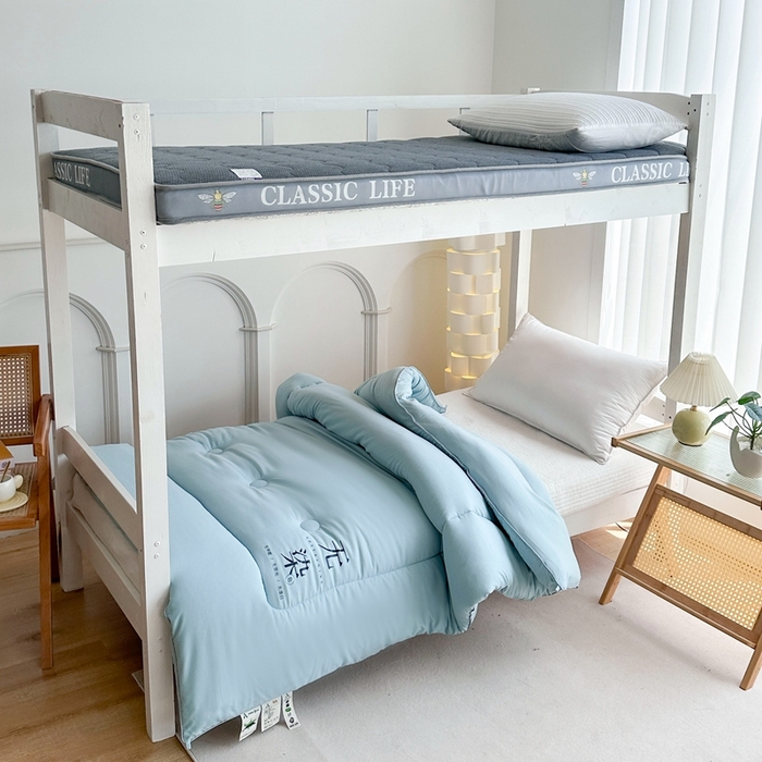 91家纺网 家纺一手货源 找家纺 招财狼家纺  2024新款水洗磨毛学生大豆被夏被春秋被多被芯被子 无染 水兰