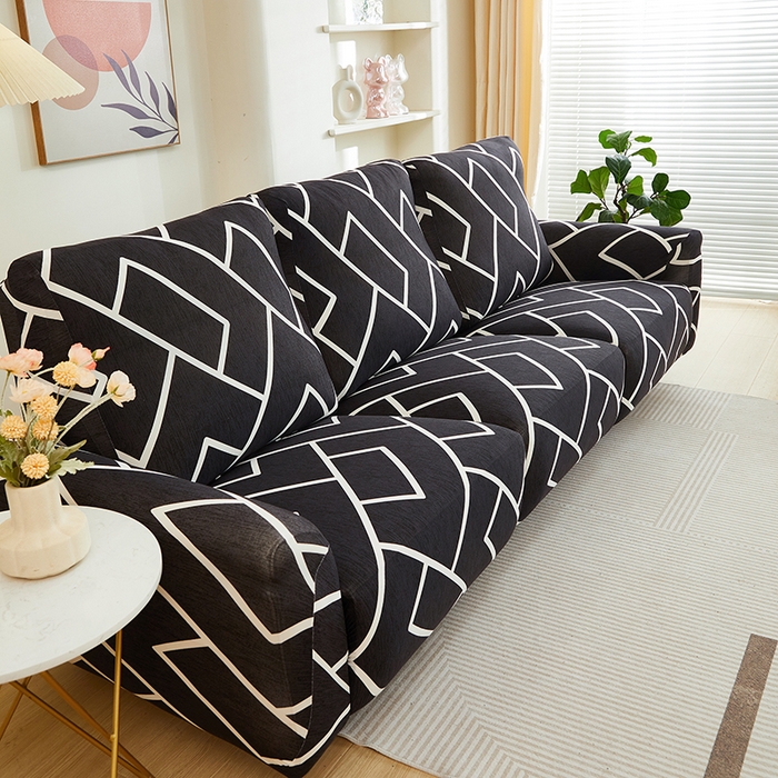 91家纺网 家纺一手货源 找家纺 逐日沙发套 2024新款牛奶丝印花-芝华仕沙发套 印花  芝华仕 迷宫