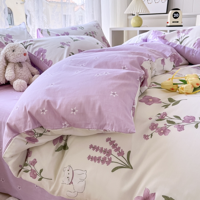 91家纺网 家纺一手货源 找家纺 世爵 2024新款12868全棉印花单品被套 凯蒂猫-米