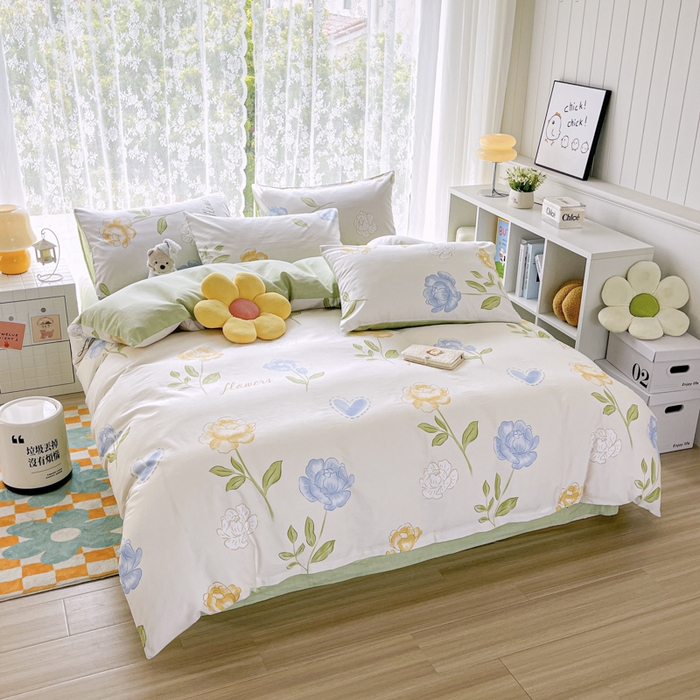 91家纺网 家纺一手货源 找家纺 世爵 2024新款12868全棉印花单品被套 静看花颜